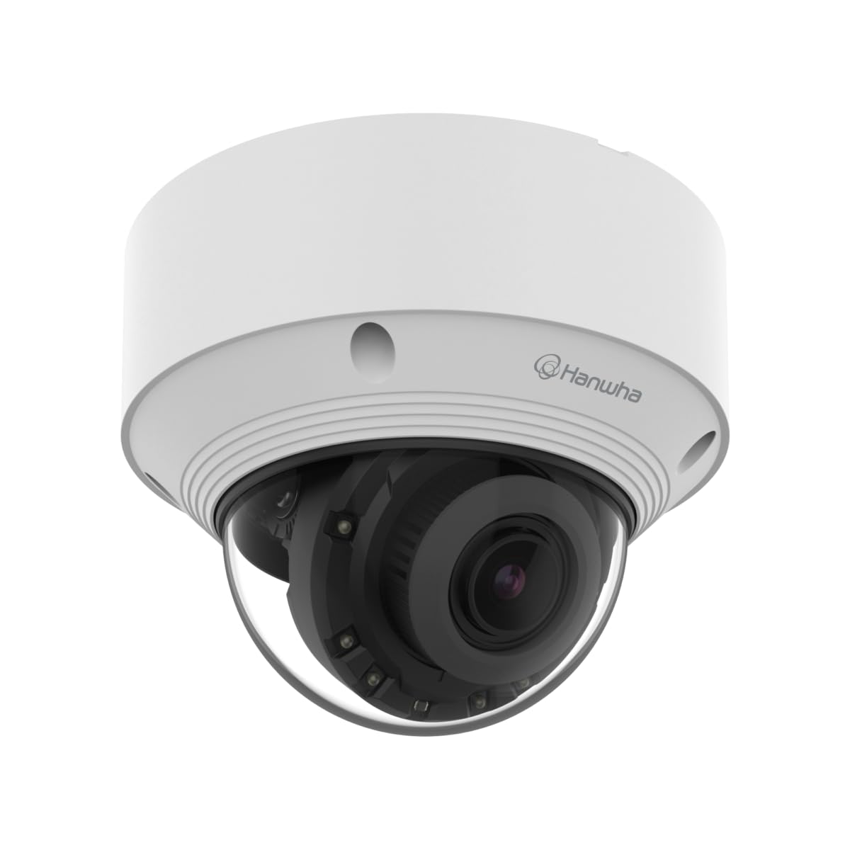 Hanwha Vision - QNV-C9083R - Q-Series 4K AI IR Vandal Dome Camera with 3.2-10.2mm Motorized Varifocal Lens, White