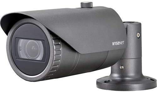 Wisenet QNO-8080R 5 Megapixel Outdoor Network Camera - Bullet - 98.43 ft Infrared Night Vision - H.265, H.264, MJPEG - 2592 x 1944-3.20 mm Zoom Lens - 3.1x Optical - CMOS - Pole Mount, Box Mount