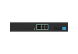 Hanwha - SKY-SW10g-001 - Switch SW10g (8 Port Gigabit PoE+ Switch with 2xSFP, 802.3af (max 15.4W), 802.3at (max 30W), max power budget 125W, 10/100/1000 Mbps)