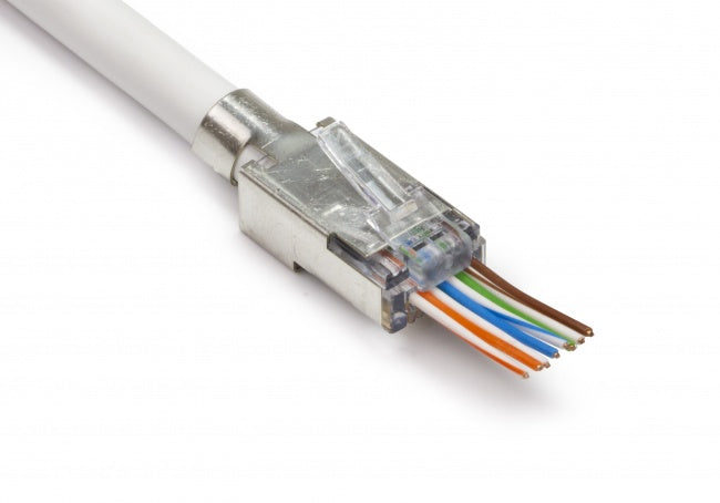 Platinum Tools - 100022C - EZ-RJ45 Shielded Cat5e/6, (External Ground). 50/Clamshell.