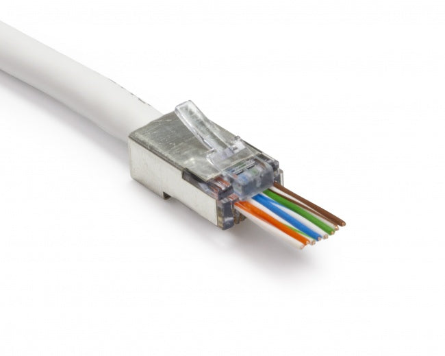Platinum Tools - 105020 - EZ-RJ45 Shielded, Internal Ground. Pkg 100pc/Bag.