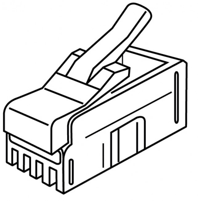 Platinum Tools - 106100 - RJ22 (4P4C), Flat-Stranded. 500/Bag.