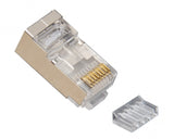 Platinum Tools - 106207C - RJ45 (8P8C) Shielded Cat6 2 pc. Connector w/ Liner, Round Solid, 3-Prong. 50/Clamshell.
