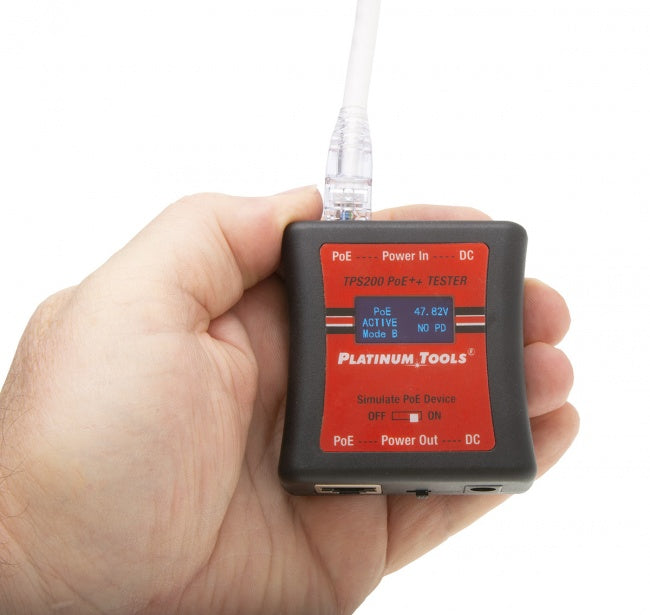 Platinum Tools - TPS200C - PoE++ Tester. Clamshell.