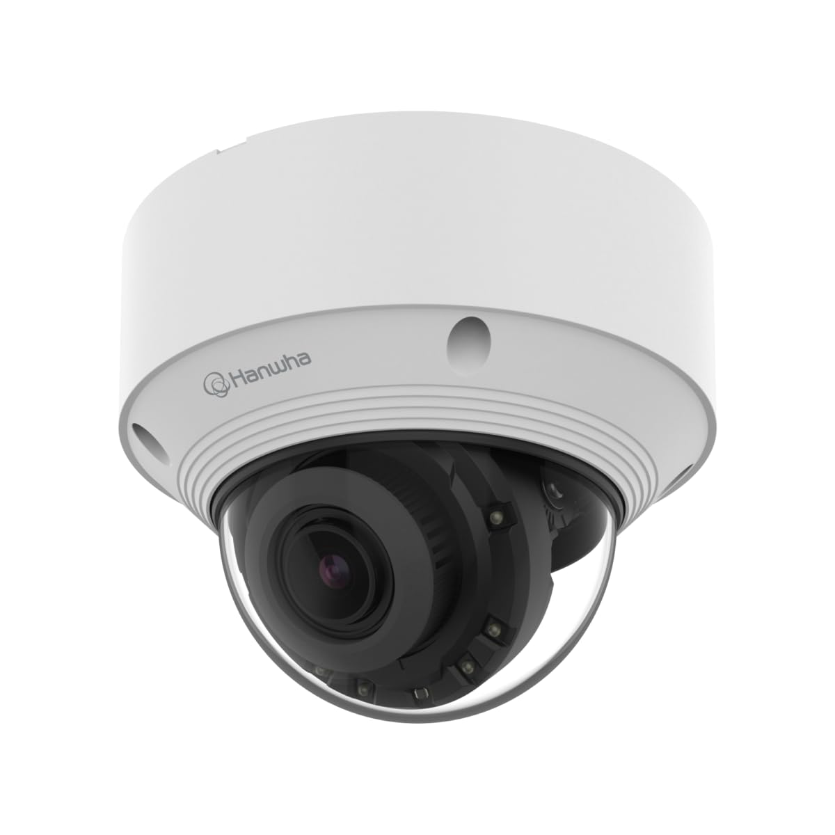 Hanwha Vision - QNV-C9083R - Q-Series 4K AI IR Vandal Dome Camera with 3.2-10.2mm Motorized Varifocal Lens, White