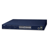 Planet - GS-4210-16T2S - IPv4/IPv6, 16-Port 10/100/1000Base-T + 2-Port 100/1000MBPS SFP L2/L4 SNMP Manageable Gigabit Ethernet Switch