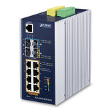 Planet - IGS-6325-8UP2S2X - Industrial L3 8-Port 10/100/1000T 802.3bt PoE + 2-Port 1G/2.5G SFP + 2-Port 10G SFP+ Managed Ethernet Switch
