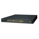 Planet - SGS-6341-24P4X - Layer 3 24-Port 10/100/1000T 802.3at PoE + 4-Port 10G SFP+ Stackable Managed Switch