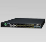 Planet - SGS-6341-16S8C4XR - Layer 3 16-Port 100/1000X SFP + 8-Port Gigabit TP/SFP + 4-Port 10G SFP+ Stackable Managed Switch (100~240V AC, 36-75V DC)
