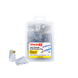 Simply 45 - S45-1501 - Pass Through Blue Tint - Cat5e UTP - 50pc Clamshell 