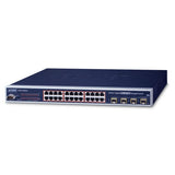 Planet - WGSW-24040HP4 - L2+ 24-Port 10/100/1000Mbps 802.3at PoE+ Managed Switch with 4 Shared SFP Ports
