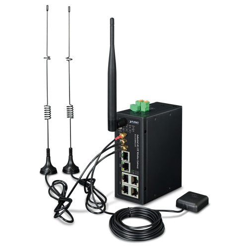 Planet - ICG-2510WG-LTE-US - Industrial 4G LTE Cellular Wireless Gateway with 5-Port 10/100/1000T(GPS, LTE Band B2/B4/B12)