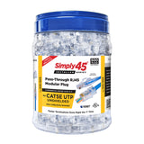 Simply 45 - S45-1505 - Pass Through Blue Tint - Cat5e UTP - 500pc Jar 