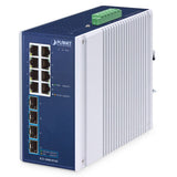 Planet - IGS-1000-8T4X - Industrial 8-Port 10/100/1000T + 4-Port 10G SFP+ Ethernet Switch