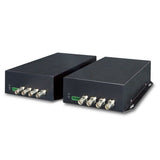 Planet - VF-402-KIT - 4-Channel 4-in-1 Video over Fiber(FC) converter up to 20KM, a pair include Tx & Rx in package (TVI/CVI/AHD/CVBS)