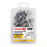 Simply 45 - S45-1550 - Pass Through Shielded - Cat5e STP (internal ground) - 50pc Clamshell