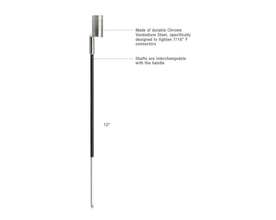 Jonard Tools - CTW-71612 - F Connector Torque Wrench Shaft, 12