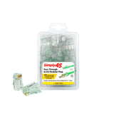 Simply 45 - S45-1601 - Pass Through Green Tint - Cat6 UTP - 50pc Clamshell 