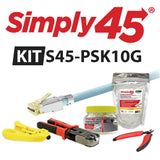 Simply 45 - S45-PSK10G - PROSeries Pass Through 10G STP Starter Kit, 1ea  (S45-1755P, S45-C101, S45-801, S45-S01YL & S45-B003) - Boxed