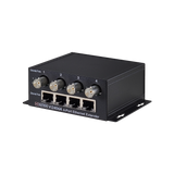 Vigitron - Vi2404A - 4-Port MaxiiCopper™ Ethernet Extender over Coax, af/at 37W PoE, Requires 12VDC @ 3A PS, suggested Vi0014