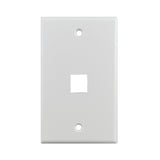 Simply 45 - S45-3201W - 1 Port White Keystone Wall Plate, Standard, Single Gang, UL - 1EA/BAG