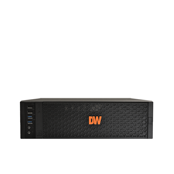 Digital Watchdog - DW-BJAiDX32T - Blackjack AI DX, Windows OS on SSD, 4 DW Spectrum recording licenses and 4 Ai Server licenses pre-installed, 64 analytic streams, 480Mbps throughput, Intel i7, 32GB RAM, 32TB storage, 1x mini Display Port, for system