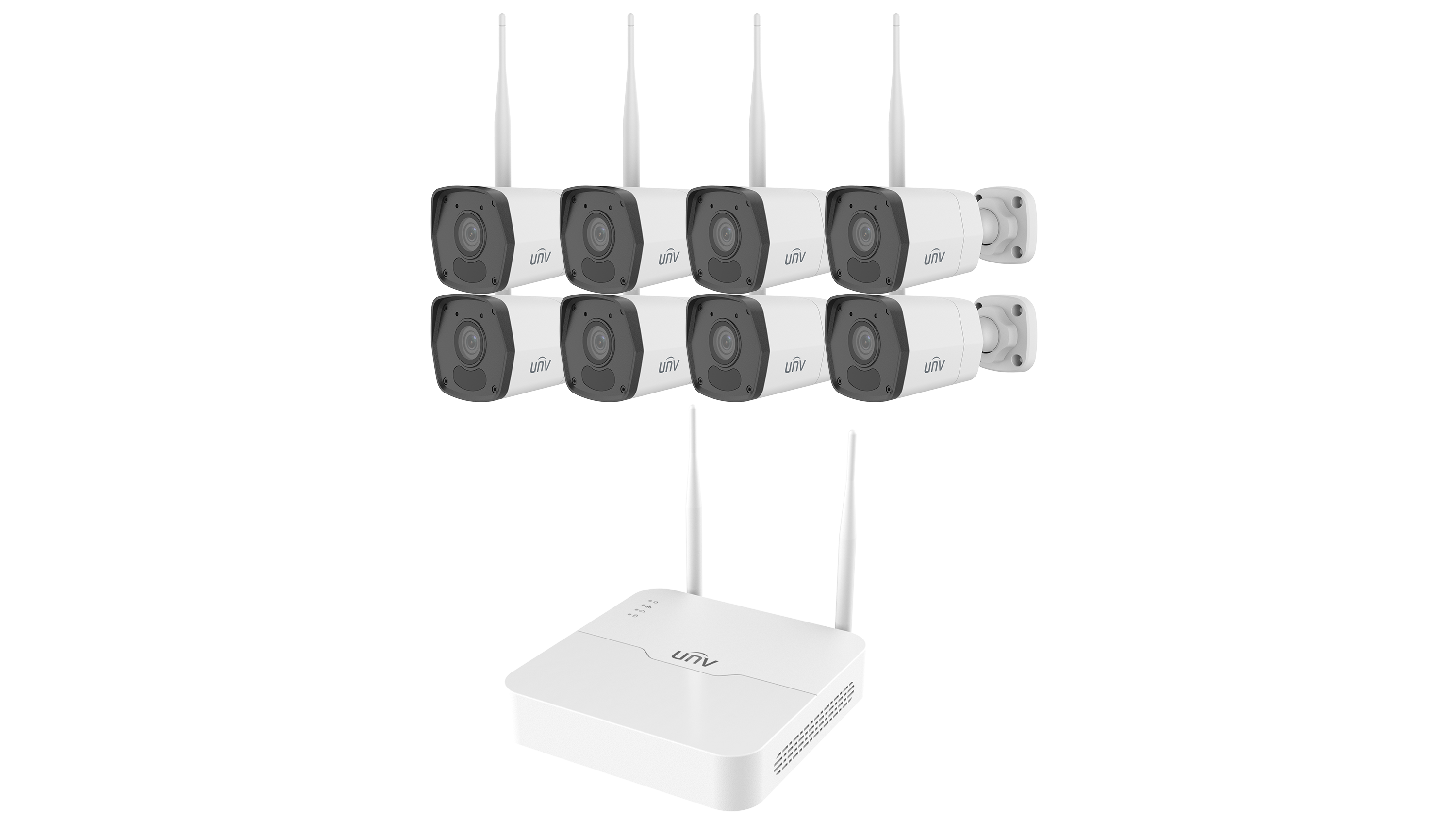 UNV - KIT/NVR301-08S4-LW/8*IPC2122LB-AF28WK-WF - UNV 1+8 WiFi Bullet Kit 2.8mm