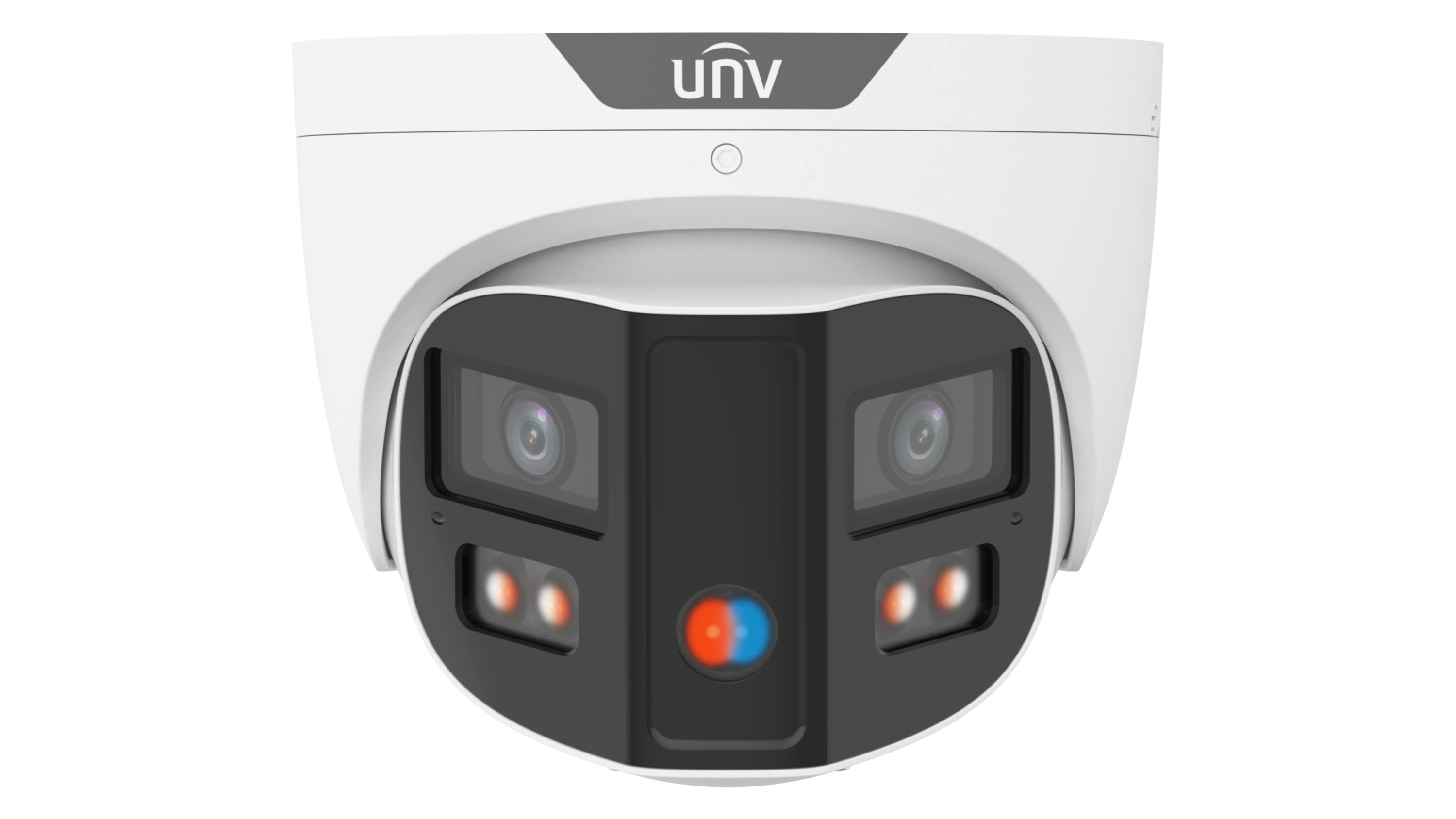UNV - IPC3K28SE-ADF28KMC-DL-I0 - UNV 8MP Pano White Light Turret 180, Red & Blue Strobe Light