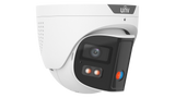 UNV - IPC3K28SE-ADF28KMC-DL-I0 - UNV 8MP Pano White Light Turret 180, Red & Blue Strobe Light