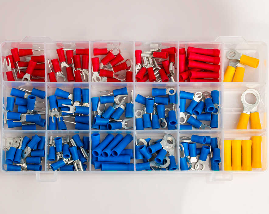 Jonard Tools - TCK-178 - Solderless Ring and Lug Terminal Kit, 178 Pcs
