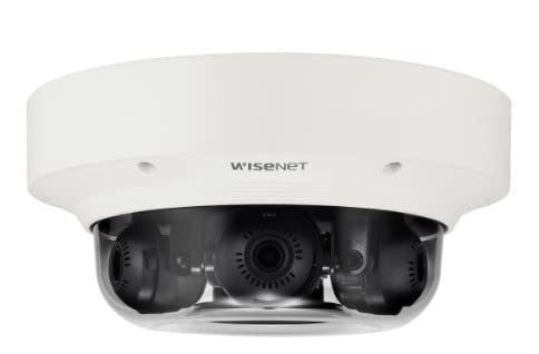 Hanwha Techwin PNM-8082VT 6MP (2MP x 3) Multi-Sensor WDR Network Outdoor Multi-Directional Dome Camera Camera with 3.0~6mm varifocalfocal, RJ45 Connection