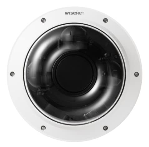 Hanwha Techwin PNM-8082VT 6MP (2MP x 3) Multi-Sensor WDR Network Outdoor Multi-Directional Dome Camera Camera with 3.0~6mm varifocalfocal, RJ45 Connection