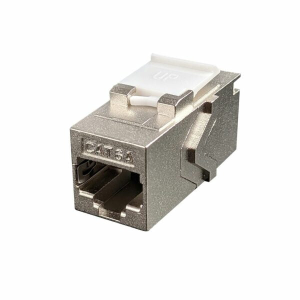 Simply 45 - S45-3275 - 10G STP Keystone Feed-Thru Coupler - w/6-Color Snap-On ID Bars Included. 1ea/bag