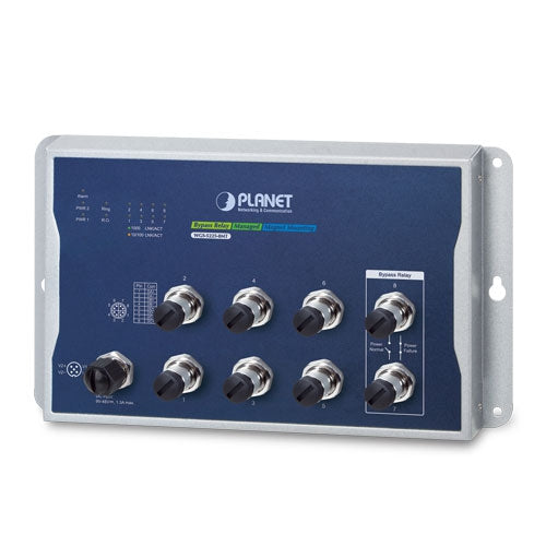 Planet - WGS-5225-8MT - Industrial L2+ 8-Port 10/100/1000T M12 Wall-mount Managed Switch