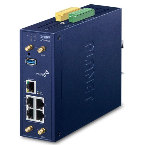 Planet - IAP-2400AX - Industrial 5GHz 802.11ax 2400Mbps Wireless Access Point with 5 10/100/1000T LAN Ports