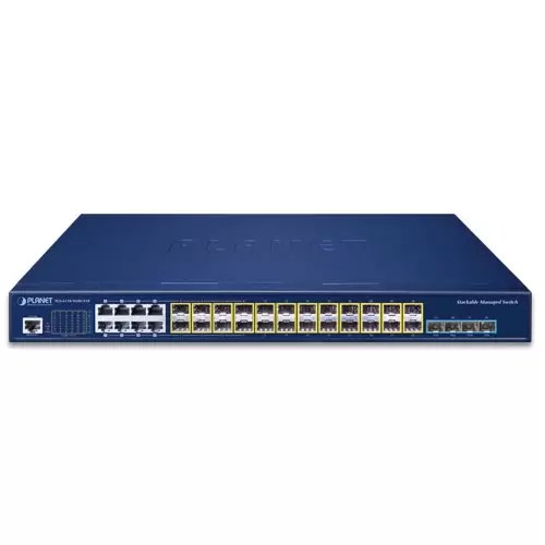 Planet - SGS-6310-16S8C4XR - L3 16-Port 100/1000X SFP + 8-Port Gigabit TP/SFP + 4-Port 10G SFP+ Stackable Managed Switch (Dual 100~240V AC)