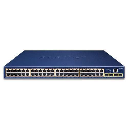 Planet - GS-4210-48P4S - 8-Port 10/100/1000T 802.3at PoE + 4-Port 100/1000BASE-X SFP Managed Switch
