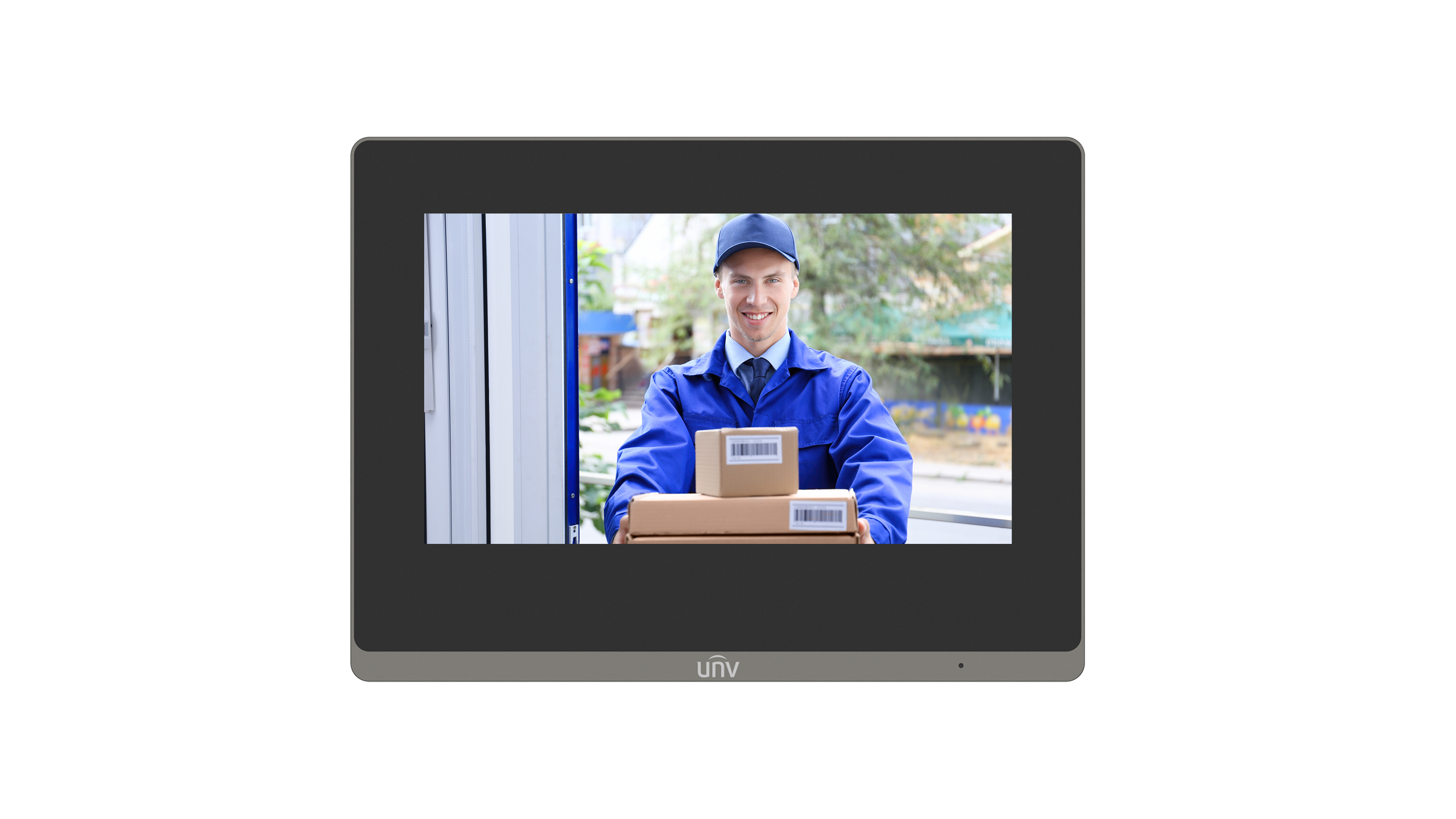 UNV - OEI-371S-H-W - Wall Mounted 7-inch Indoor Station
(Concealed wire installation)