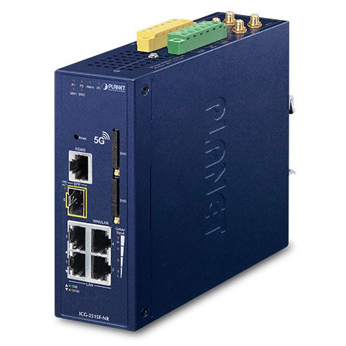 Planet - ICG-2515F-NR - Industrial 5G NR Cellular Gateway with 1-Port 1000X SFP