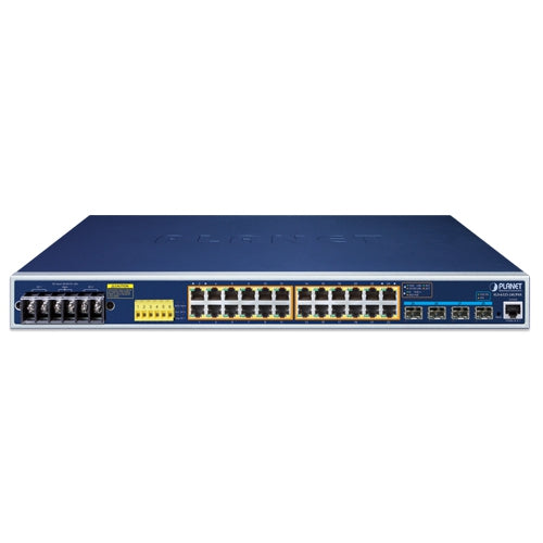 Planet - IGS-6325-24UP4X - Industrial L3 24-Port 10/100/1000T 802.3bt PoE + 4-Port 10G SFP+ Managed Ethernet Switch