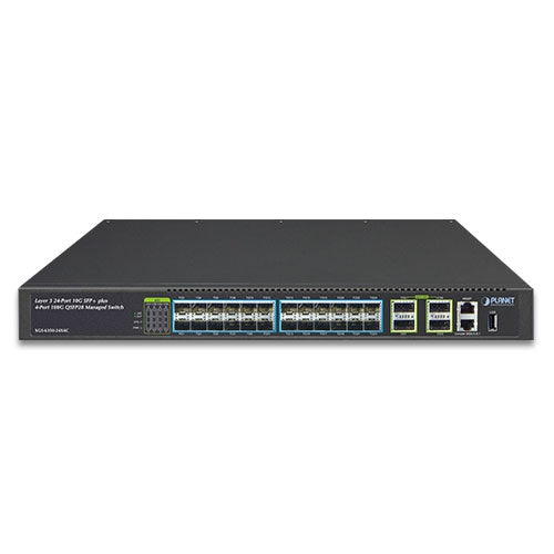 Planet - XGS-6350-24X4C - Layer 3 24-Port 10G SFP+ + 4-Port 100G QSFP28 Managed Switch