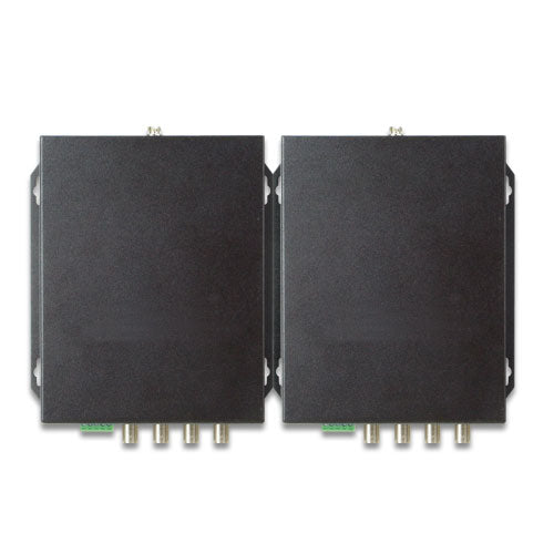 Planet - VF-402-KIT - 4-Channel 4-in-1 Video over Fiber(FC) converter up to 20KM, a pair include Tx & Rx in package (TVI/CVI/AHD/CVBS)