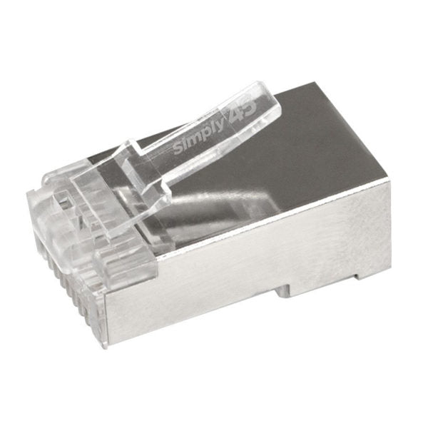 Simply 45 - S45-1550 - Pass Through Shielded - Cat5e STP (internal ground) - 50pc Clamshell