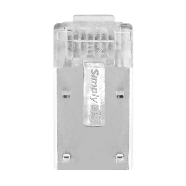 Simply 45 - S45-1550P - PROSeries Pass Through Shielded - Cat5e STP (internal ground) With Cap45- 50pc Clamshell