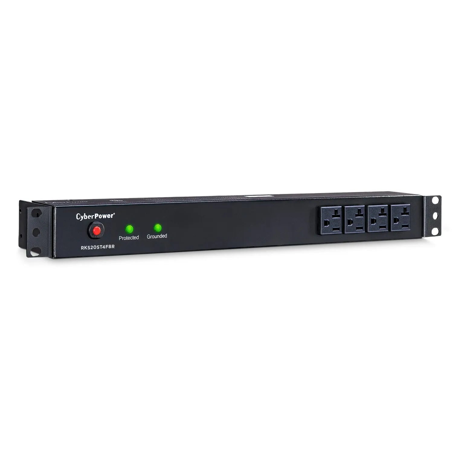 CYBERPOWER - RKBS20ST4F8R - 1800 J, 120 V, NEMA L5-20P twist lock plug, 12 NEMA 5-20R (4 front, 8 rear), 15 ft cord, Limited lifetime warranty