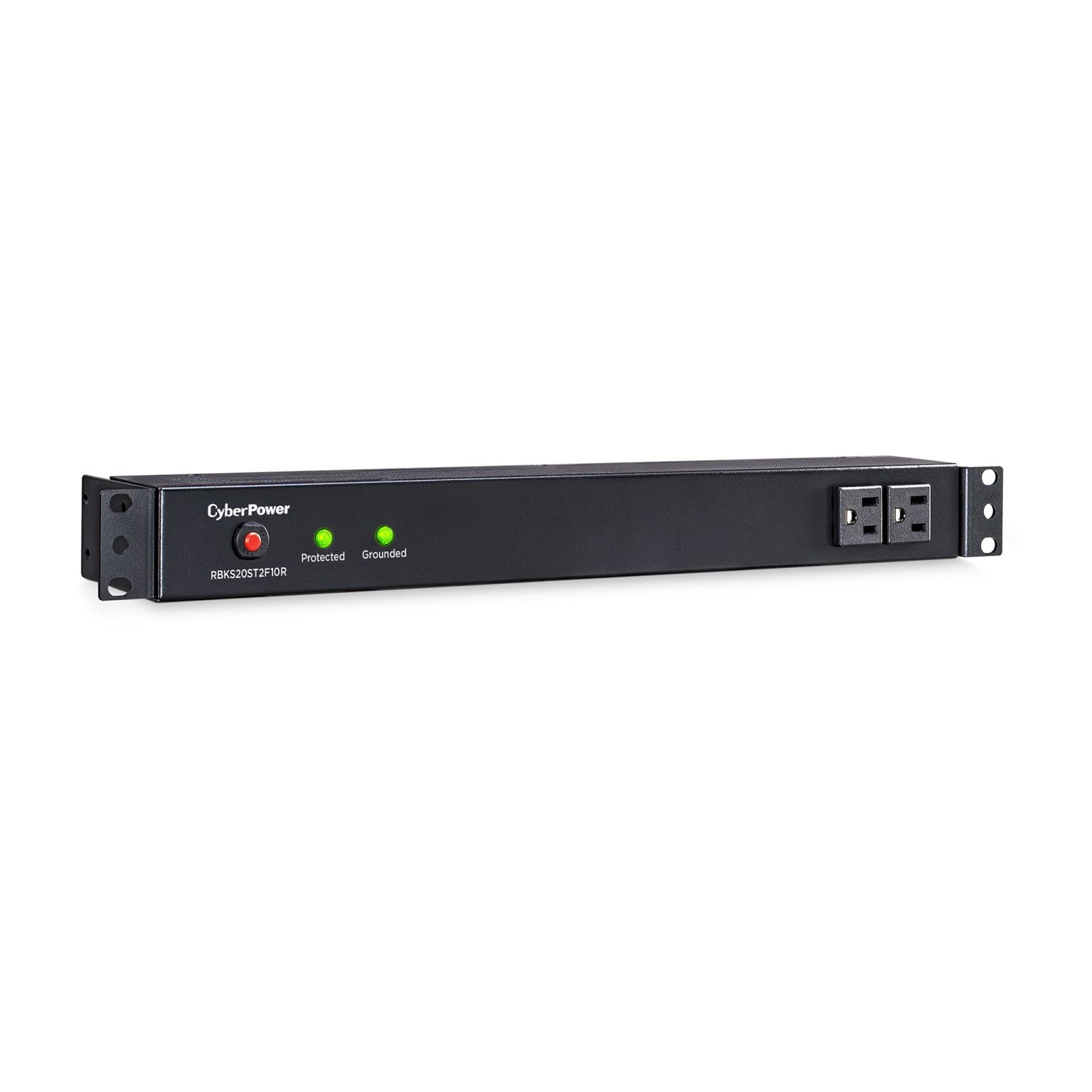 CYBERPOWER - RKBS20ST2F10R - 1800 J, 120 V, NEMA L5-20P twist lock plug, 12 NEMA 5-20R (2 front, 10 rear), 15 ft cord, Limited lifetime warranty