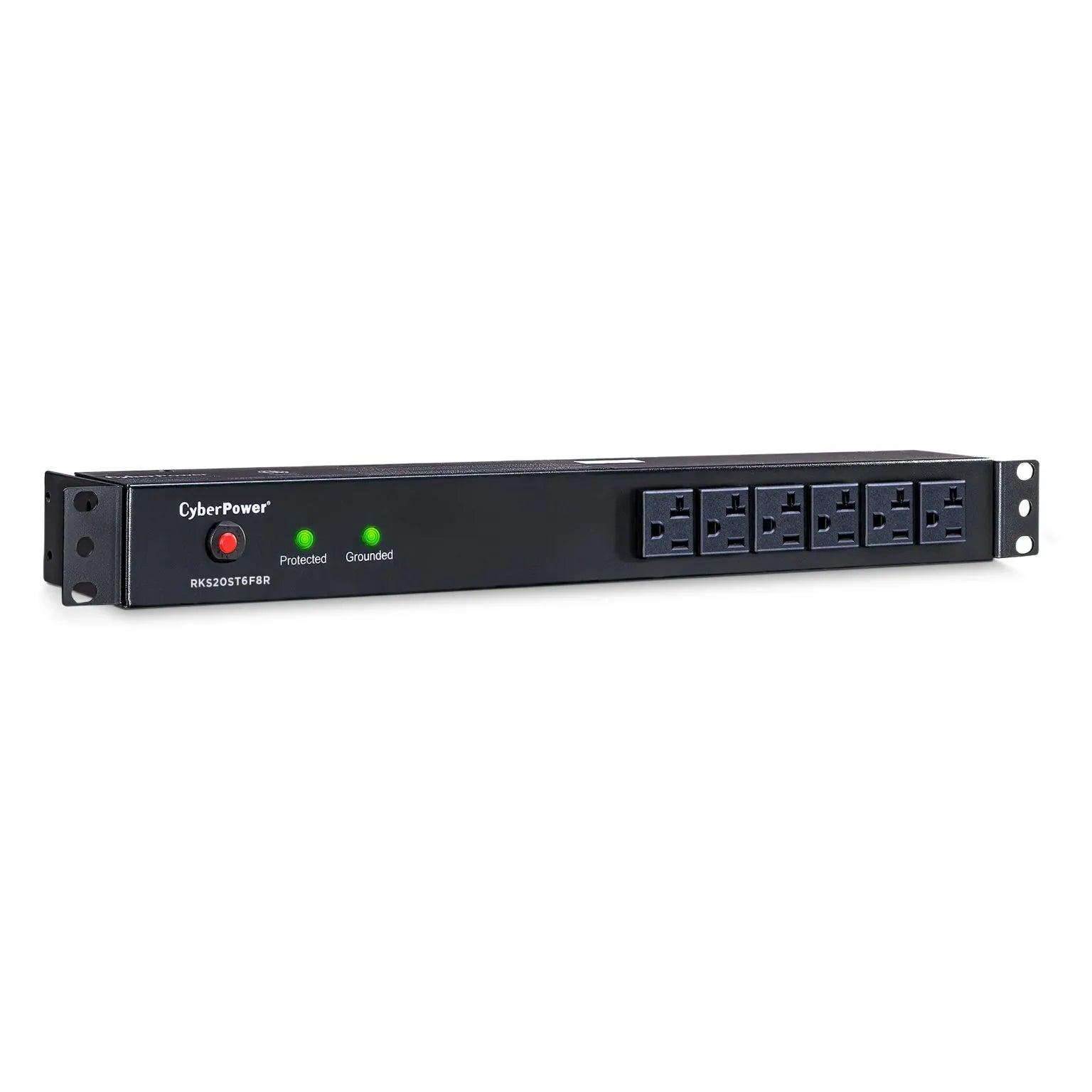 CYBERPOWER - RKBS20ST6F12R - 1800 J, 120 V, NEMA L5-20P twist lock plug, 18 NEMA 5-20R (6 front, 12 rear), 15 ft cord, Limited lifetime warranty