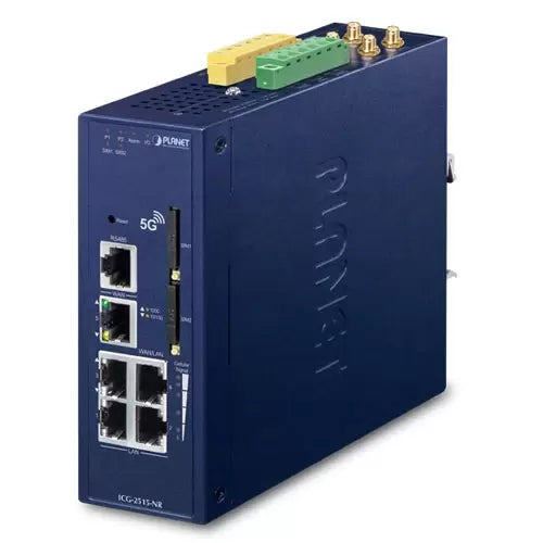 Planet - ICG-2515W-NR - Industrial 5G NR Cellular Wireless Gateway with 5-Port 10/100/1000T