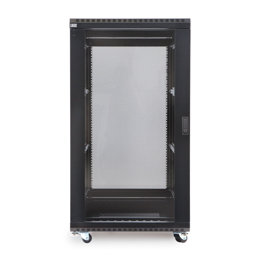 Kendall Howard - 3100-3-024-22 - 22U LINIER® Server Cabinet - Glass/Vented Doors - 24
