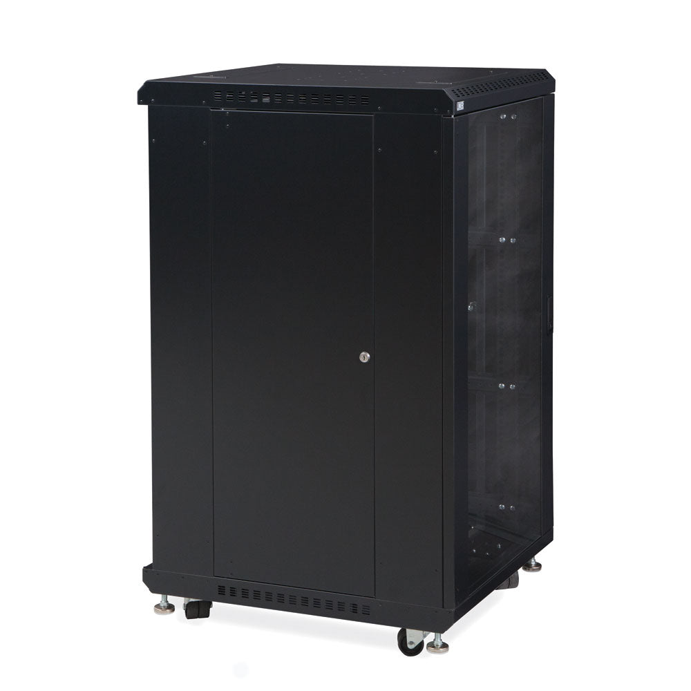 Kendall Howard - 3100-3-024-22 - 22U LINIER® Server Cabinet - Glass/Vented Doors - 24
